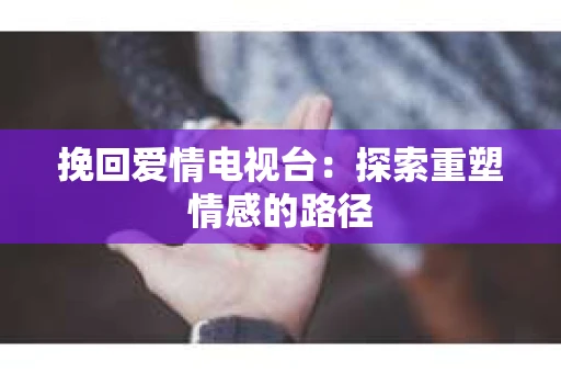 挽回爱情电视台：探索重塑情感的路径