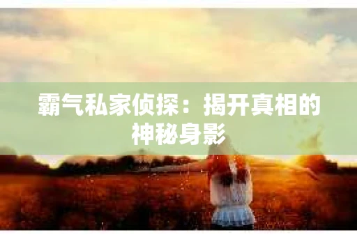霸气私家侦探：揭开真相的神秘身影