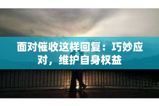 面对催收这样回复：巧妙应对，维护自身权益