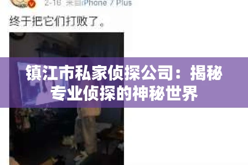 镇江市私家侦探公司：揭秘专业侦探的神秘世界