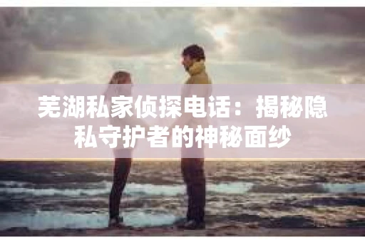 芜湖私家侦探电话：揭秘隐私守护者的神秘面纱