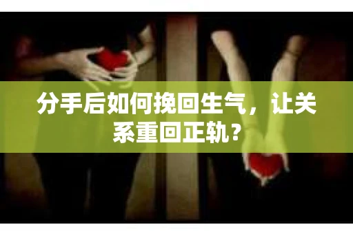 分手后如何挽回生气，让关系重回正轨？