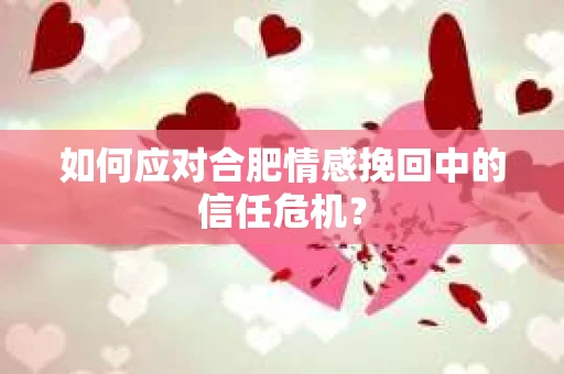 如何应对合肥情感挽回中的信任危机？