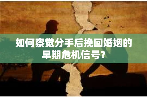 如何察觉分手后挽回婚姻的早期危机信号？
