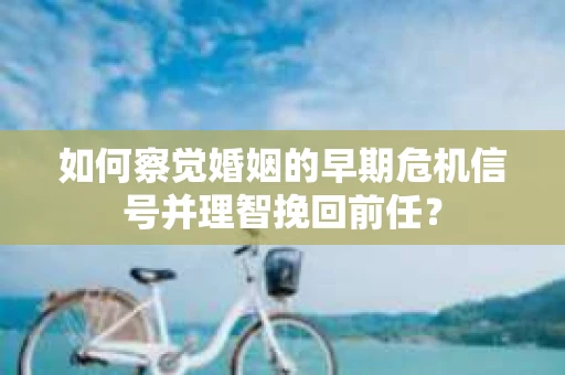 如何察觉婚姻的早期危机信号并理智挽回前任？